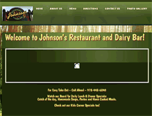 Tablet Screenshot of johnsonsrestaurantanddairybar.com